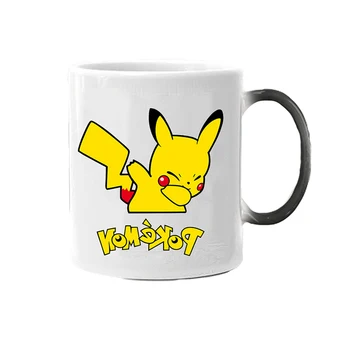 

New Creative Cute Cartoon Pokemon Magic Morning Milk Coffee Cerative Ceramic Cup Color Changing Mug Best Gift for Children