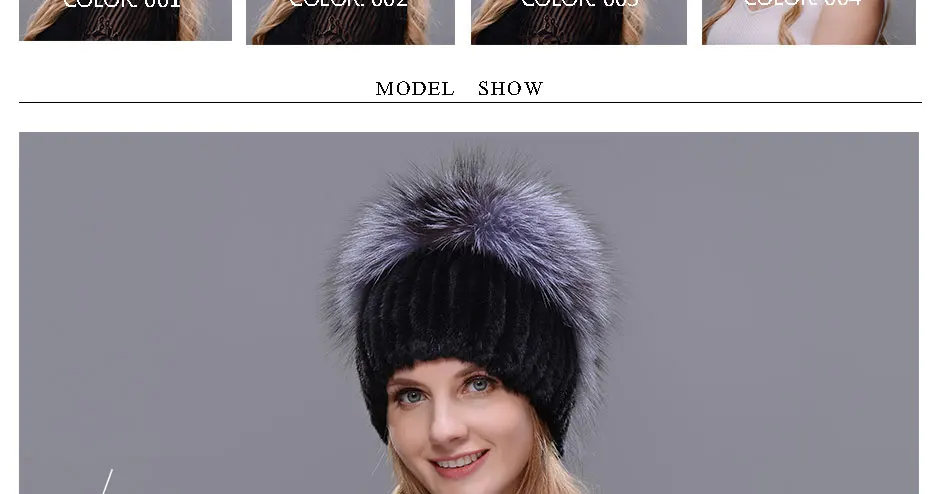 JINBAOSEN Neue stil pelz hut schwarz grohandel nerz fuchs pelz hut Зимняя Теплая Лыжная шапка