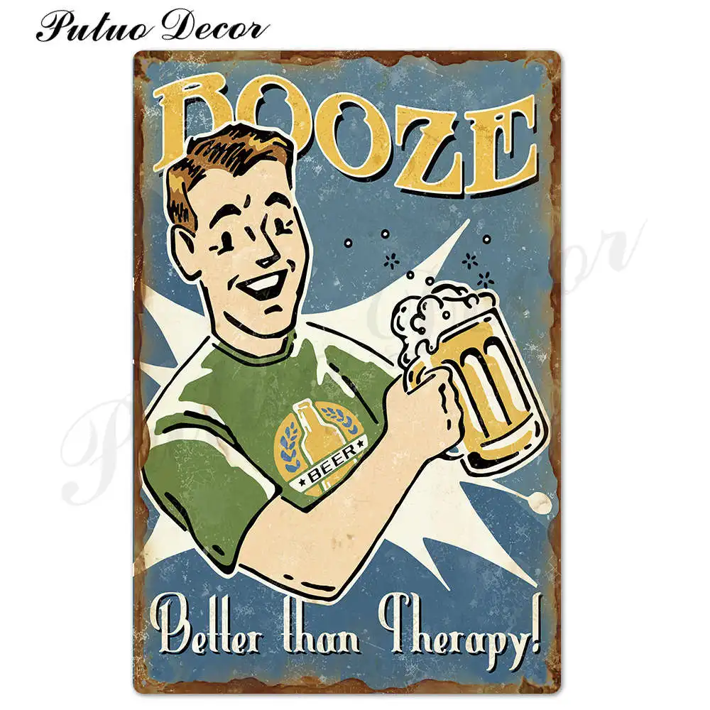 Funny Tin Sign Beer Metal Sign Plaque Metal Vintage Pub Iron Painting Wall Decor for Bar Pub Club Man Cave Metal Posters - Цвет: TH0371