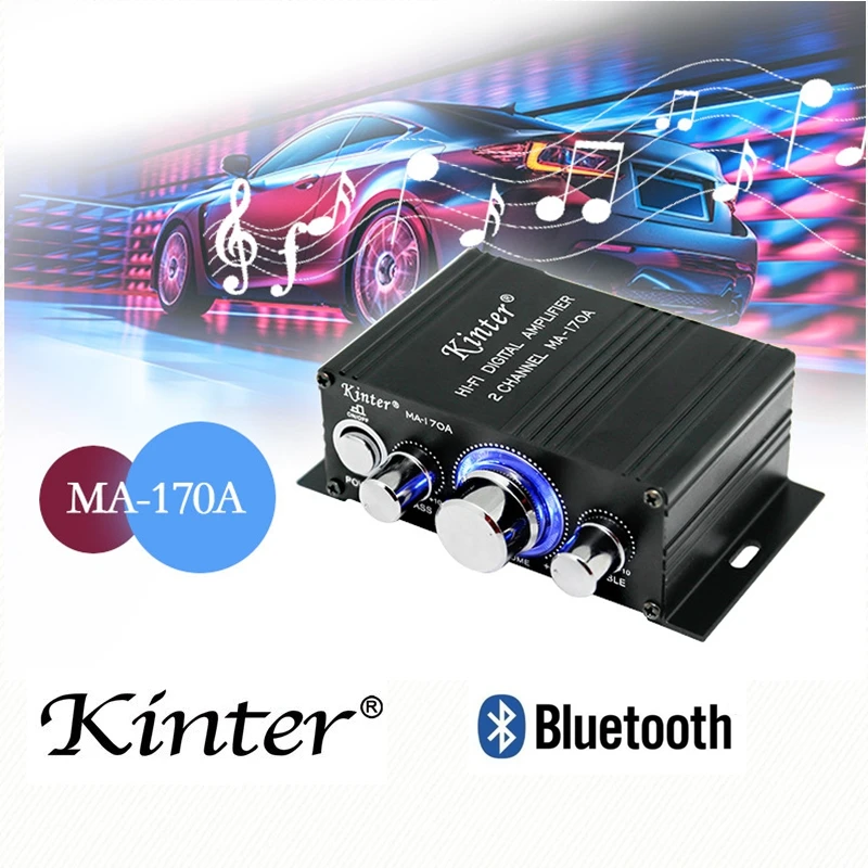 170A 2 0 канальный роскошный Bluetooth высококачественный маленький чистый усилитель