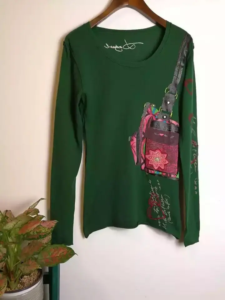 Фиолетовый Испанский Модный высококачественный свитер для женщин DESIGUAL(2 - Цвет: Фиолетовый
