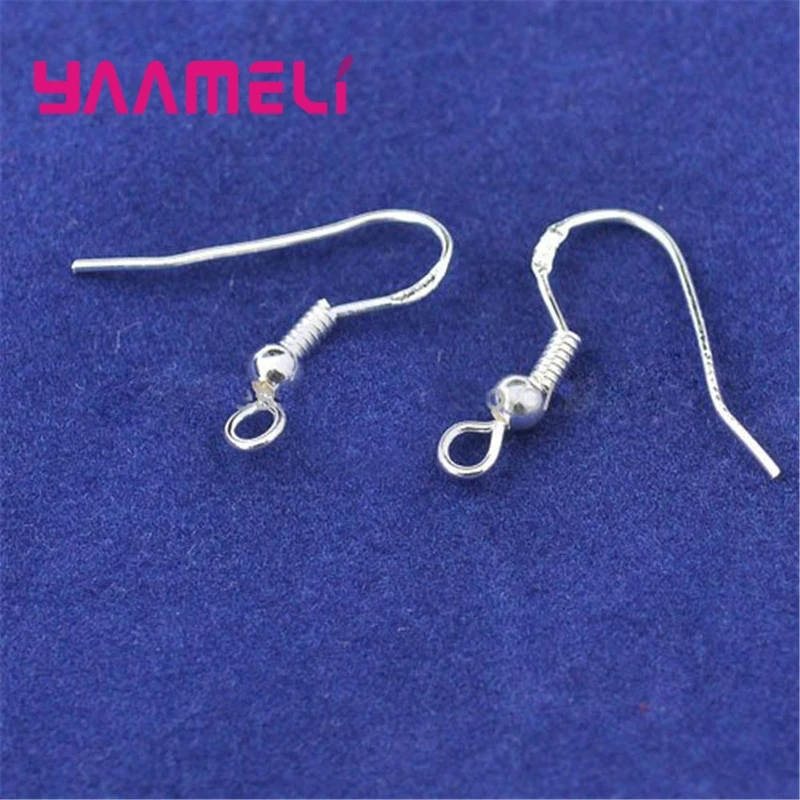 18mm Bulk 1000Pcs 925 Sterling Silver Jewelry Part Ear Hoop Connection Component Accessories Handmade Original Ear Clasp