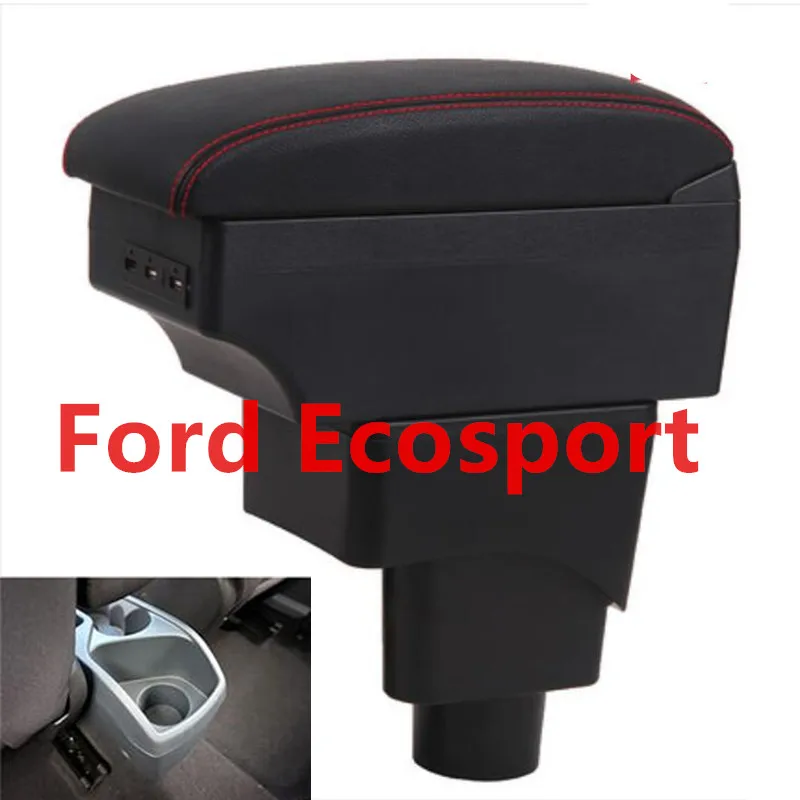 Для Ecosport подлокотник коробка центральный магазин содержание коробка для хранения подлокотник коробка USB интерфейс 2002