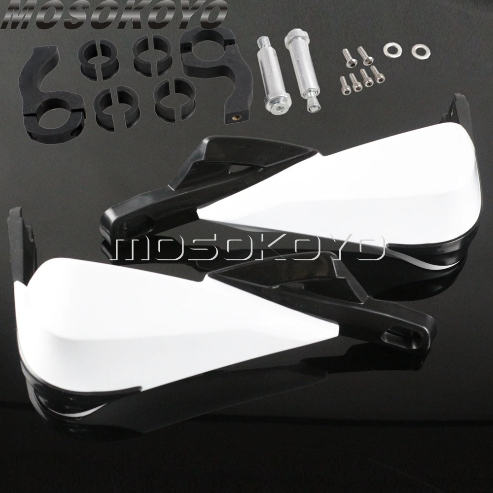 Белый Dirt Bike 28 мм Handguard 7/" ручной щиток для KTM Duke SXF XCF EXC SMR Husqvarna TE TC 125 250 490 790 1290 Универсальный - Цвет: White Black