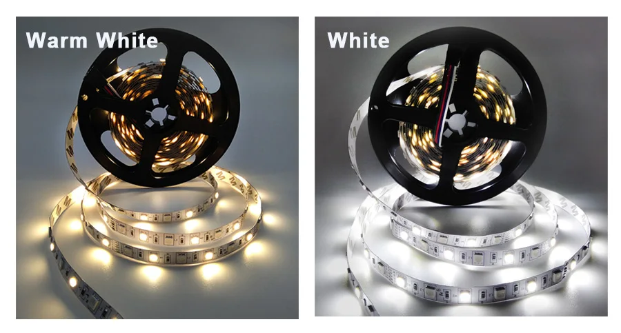 5m White LED Strip SMD 2835 5050 Warm WhiteCold White Flexible LED Strip DC 12V 2835 LED Tape Light No Waterproof 60ledsM (9)