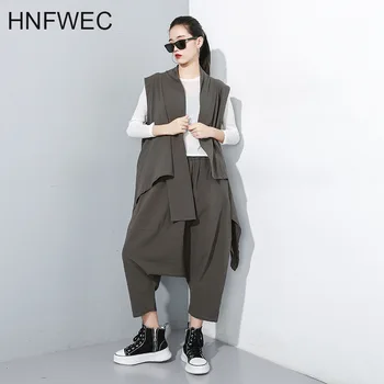 

Europe Women's Sets 2019Autumn New Fashion Long Sleeve T Shirts Casual Vest Elastic Waist Harem Pants Three-pieces L065