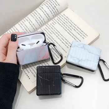 

Anti-Shockproof Earphones Case For Apple Airpods 1 2 pro Marble soft Shell Protective Cover Bluetooth Earphones Accessories