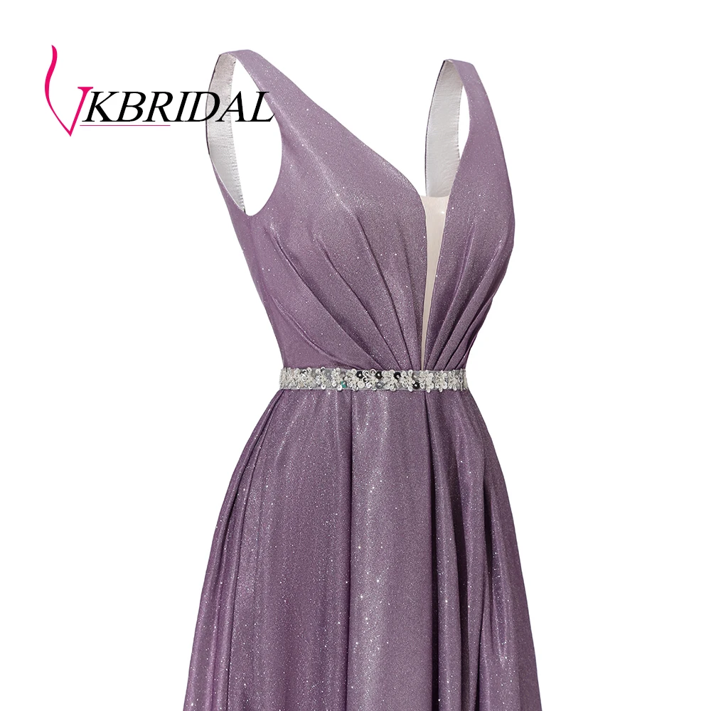 VKBRIDAL, блестящие платья для выпускного вечера с эффектом омбре,, платье с глубоким v-образным вырезом и бисером на талии, вечернее платье с открытой спиной, градиентный цвет, Vestido Formatura