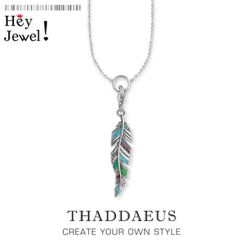 

Necklace Ethnic Feather 2020 Summer Brand New Eye-Catching Fine Jewelry Europe 925 Sterling Silver Bohemia Gift For Women