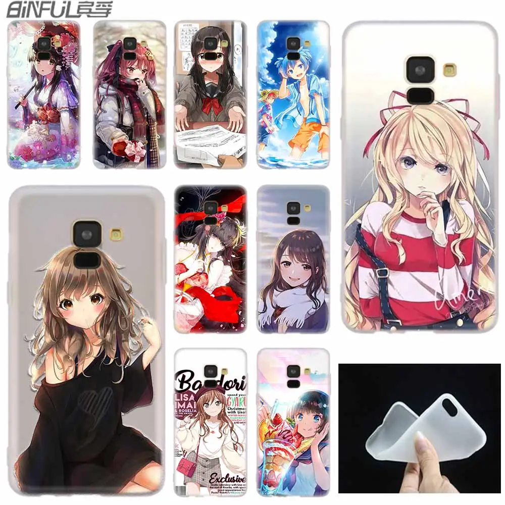 Японский мультфильм аниме Kawaii для девочек милый силиконовый чехол Обложка Samsung