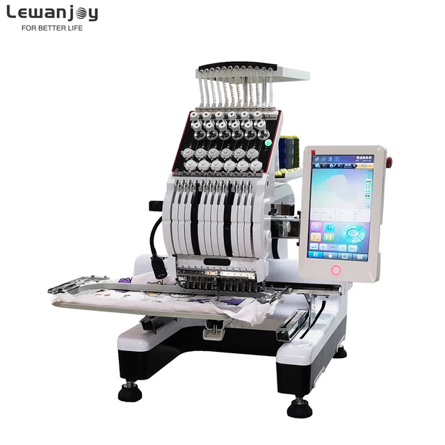 1 head single head flat garment pillow t-shirt cap computer embroidery machine