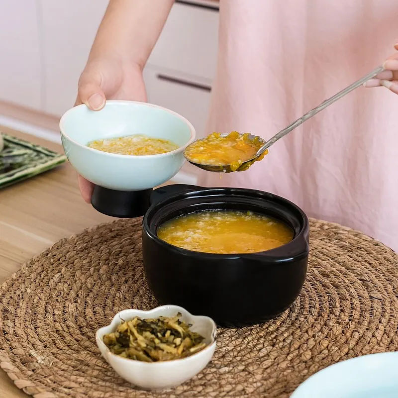 Кастрюля суповая кастрюля, Бытовая газовая керамическая кастрюля, маленькая кастрюля суповая кастрюля, рисовая лапша суп, мультиварка, газовая плита суповая кастрюля