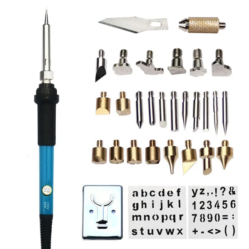 

Thermostat Electric Iron Pyrography Europe Compasses Pyrography Machine Carving luo tie bi Pyrography Tool tang hua bi 110 v us