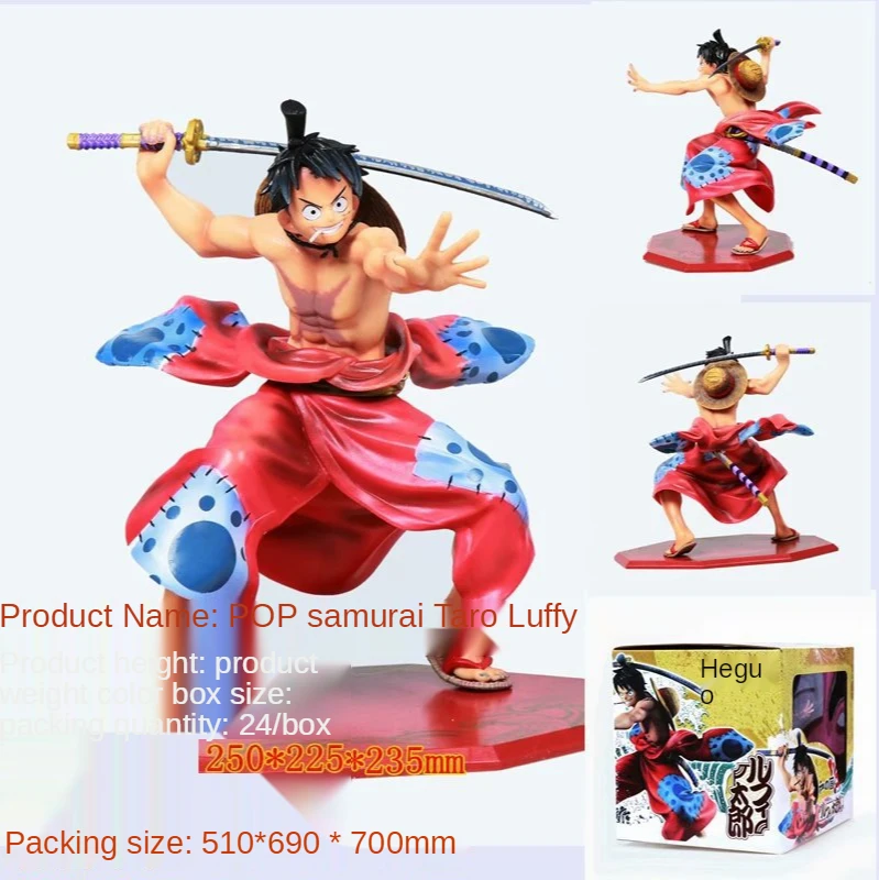 Anime One Piece Pop Wano Country Samurai Taro Kimono Luffy Action Figure Armed Color Decoration Toy Model Children S Gift 17cm Action Figures Aliexpress