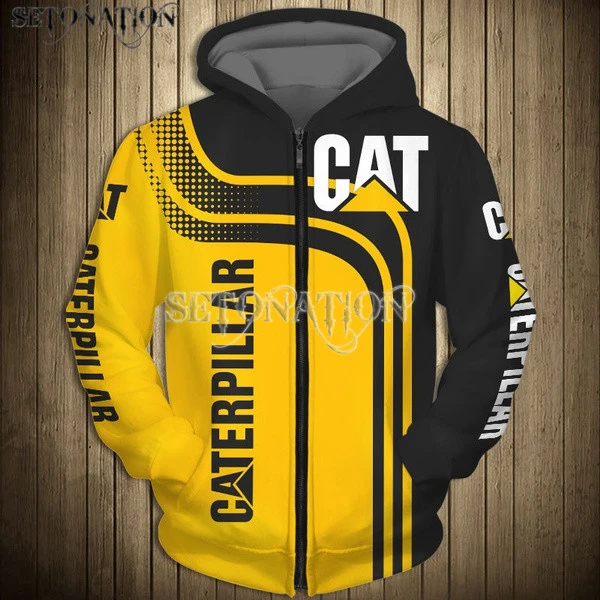 Caterpillar Sudadera con capucha para y mujer, ropa de manga larga con estampado 3D, chaqueta, envío directo|Sudaderas con capucha y sudaderas|