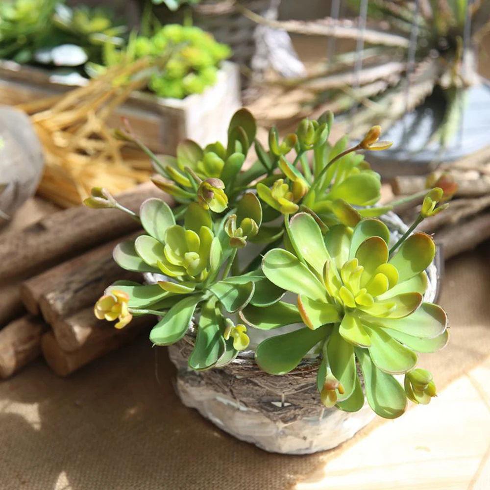 Искусственный цветок синий Лотос суккулент свадебное мясо домашний фон стена