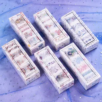 

5 Pcs/lot Ocean Stars Wisteria Floral Cute Paper Masking Washi Tape Set Japanese Stationery Kawaii Scrapbooking Supplies Sticker