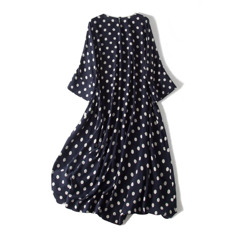 SuyaDream Woman Silk Midi Dress 100%Silk Crepe