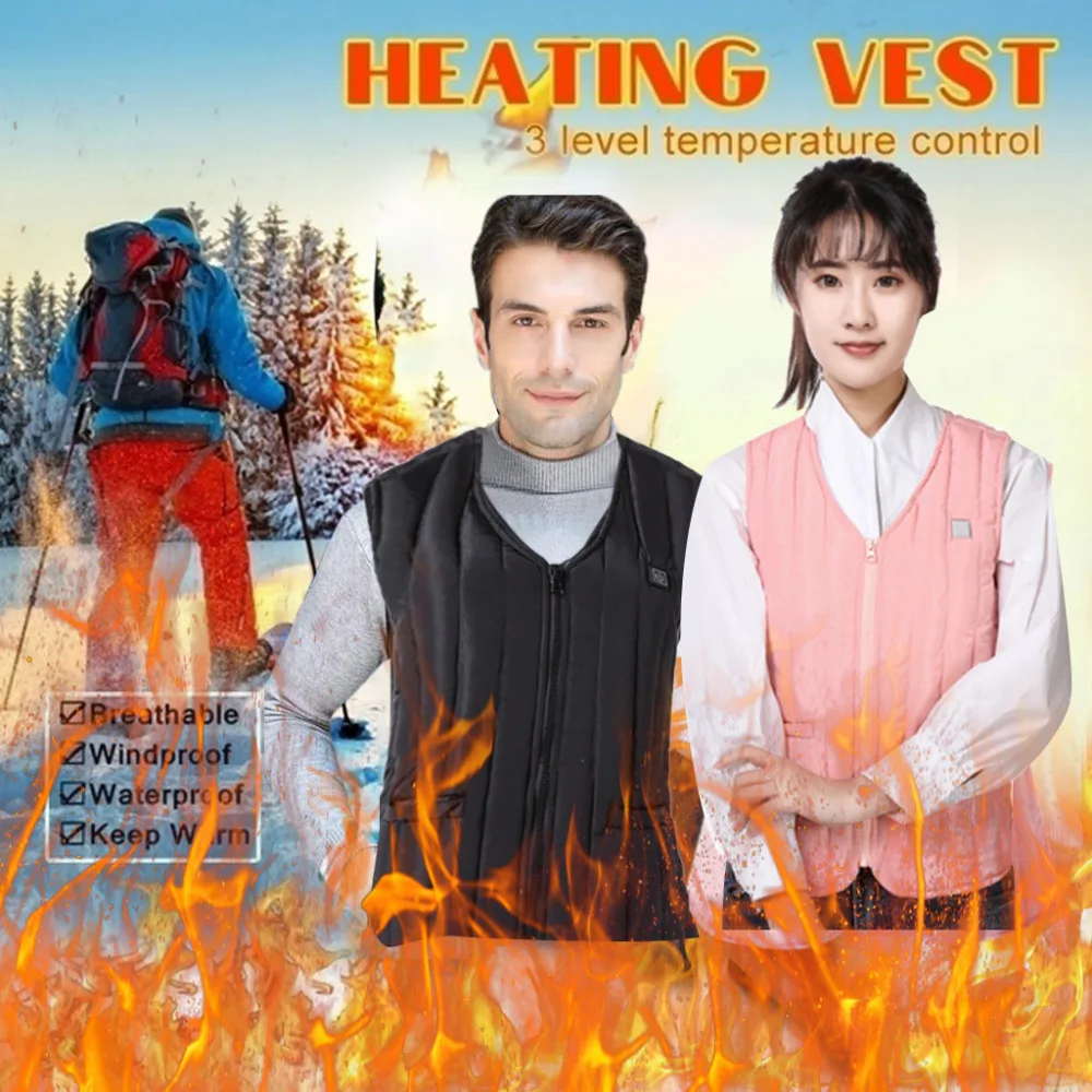 Men And Women Sleeveless Pocket Vest With Wool Hooded Winter Loose Vest #4D03 (4)