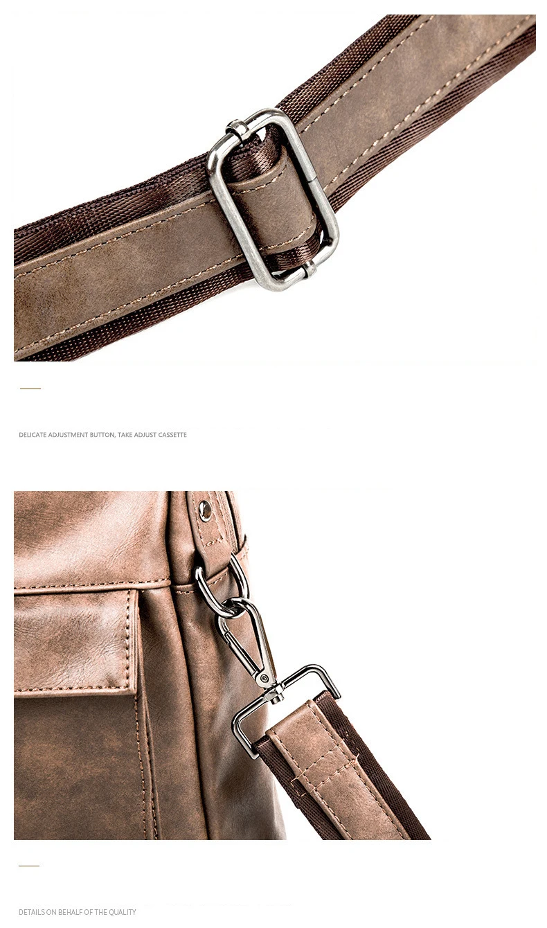Leather Men Briefcases Laptop Casual Business Tote Bags Shoulder Crossbody Bag Men's Handbags Large Travel Bags camera bag