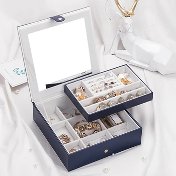 Jewelry Multifunction Leather Box & Makeup Storage Organizer 1PC Sadoun.com