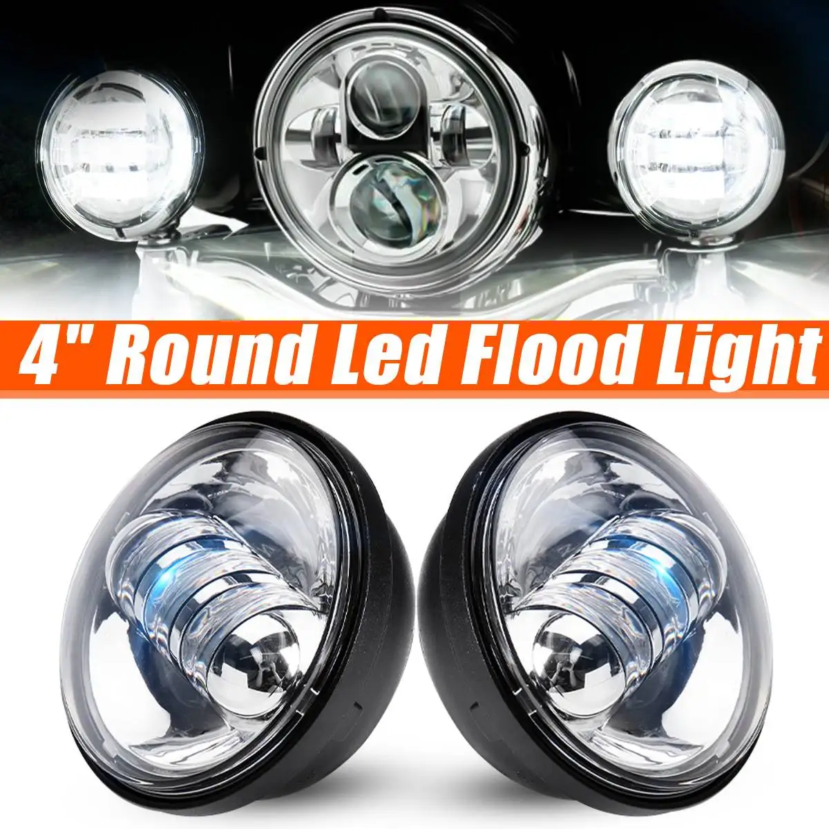 2 шт " 1500lm 30W 6000K 10-32V IP67 мотоцикл Светодиодный прожектор Противотуманные фары ближнего света для Harley Davidson