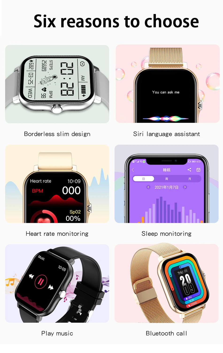 For Xiaomi Samsung Android Phone Reloj Inteligente Mujer Custom Dial Smart watch Women Bluetooth Call 2021 Smart Watch Men +Box