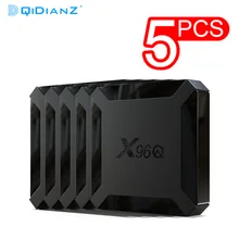 5 Pcs X96Q Smat Tv Box Android 10 Allwinner H313 Quad Core 1G 8G 2Gb 16Gb 1080P 2.4G Wifi Media Player 4K Set Top Box