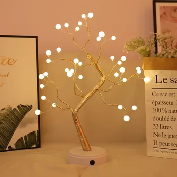 

Tree Shaped LED Lamp Bonsai Style 36LED Copper Wire DIY USB Night Light Touch Switch Control Xmas Decorative Light