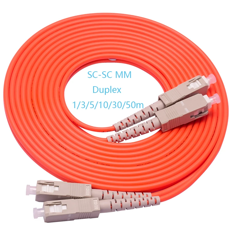 

10PCS/Pack SC/UPC-SC/UPC Muliti mode MM Duplex Fiber Optical Jumper Fiber Optic Patch Cord 1m/3m/5m/10m/30m/50m