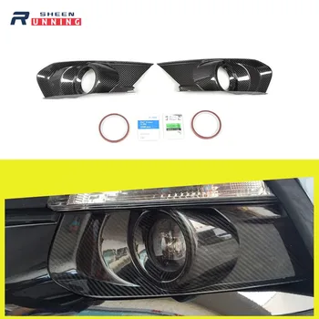 

Carbon Fiber Racing Car Front Bumper Fog Light Lamp Cover Caps for Ford Mustang Coupe Convertible 2-Door 2015 - 2017