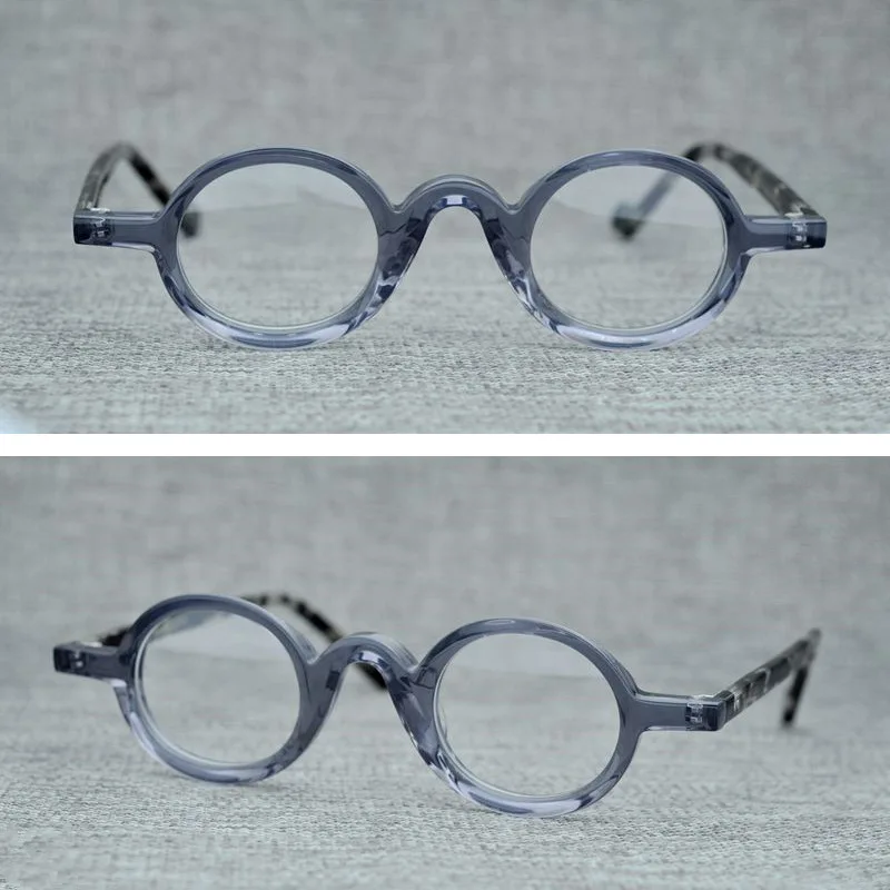 Acetate Round Glasses Frame Men Women Clear Small Eyeglass Frame Optical Myopia Prescription Spectacle Frames Eyeglasses Eyewear