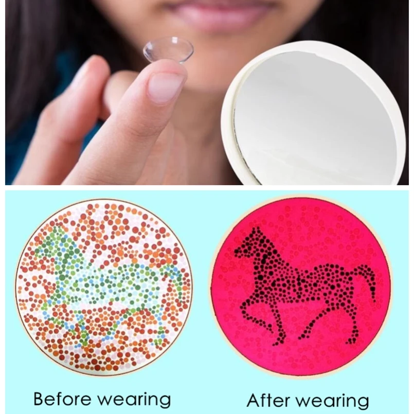 

Red Green Color Blind Glasses Women Men Invisible Color-blindness Glasses Driver's license Test Color Blind Test Guarantees Pass