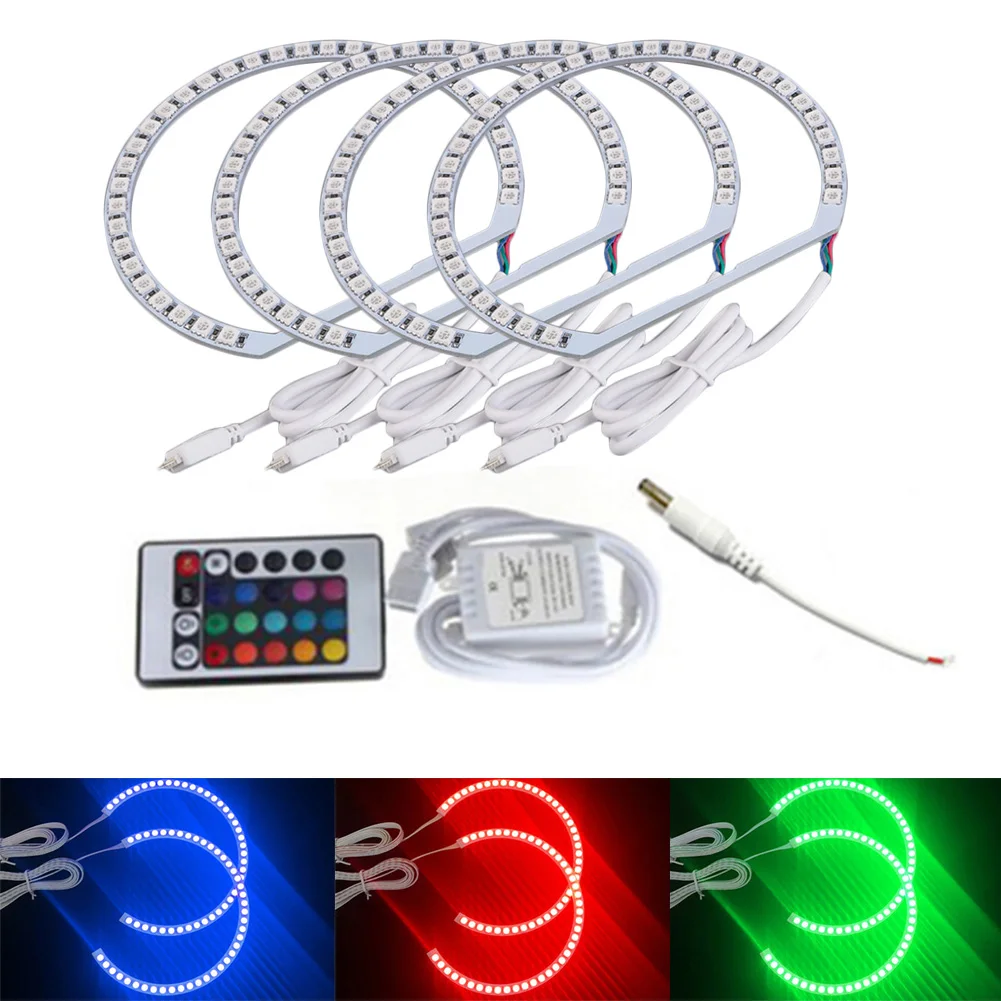 Специальная модификация RGB Красочная тесьма мигающая вспышка Многофункциональный ангел круг многоцветная акцентирующая подсветка «глаза ангела» для