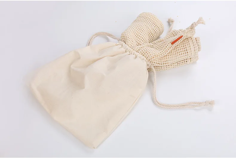 3 шт многоразовые хлопковые сумки для покупок на шнурке, хлопковые сумки для овощей/фруктов/риса/хлеба, дорожные сумки для покупок, сумки для хранения