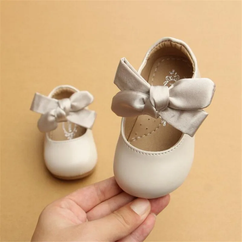 beige Weoneit/Детское платье с бантом для маленьких девочек; обувь для девочек; цвет зеленый, розовый, бежевый; обувь для вечеринки и свадьбы; Новинка - Цвет: beige
