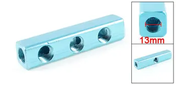 

Air Pneumatic 1/4"PT 3 Positions 6 Thread Ports Manifold Block Splitter