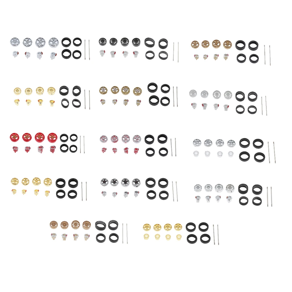 1/64 весы сплав колеса обод и резиновые шины для пользовательских спичбокса RC