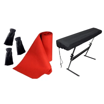 

1pcs Nylon Cotton Piano Keyboard Dust Cover & 1pcs 88 Keys Electric Piano Keyboard Cover Dust Cover with Shrink Rope