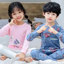 Детские пижамы 2 предмета, детская одежда для сна с длинными рукавами и героями мультфильмов одежда для маленьких девочек костюмы для сна весенние хлопковые детские пижамы, ночная рубашка для мальчиков