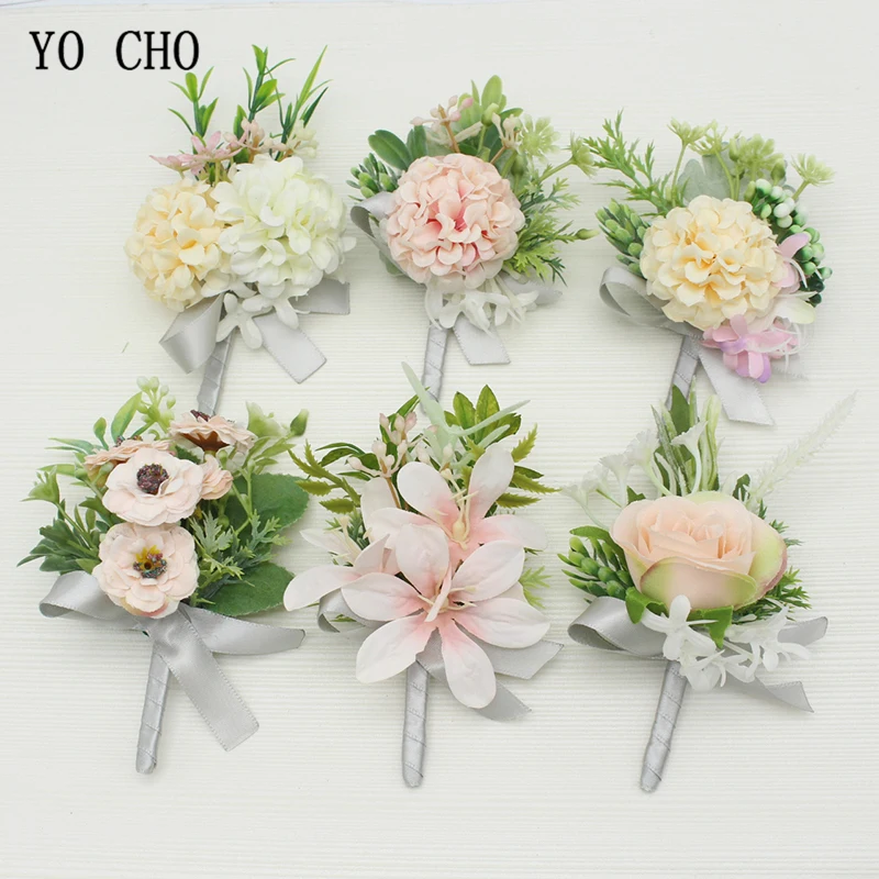 YO CHO Corsage новая бутоньерка для жениха уникальный дизайн свадебная на запястье