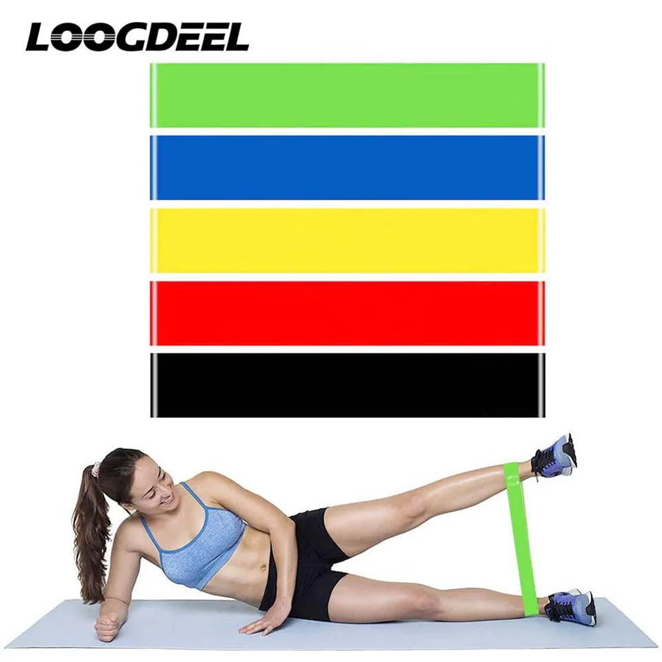 10 Colors Yoga Resistance Rubber Bands Indoor Training Fitness