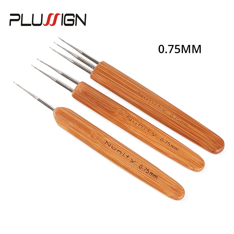 Crochet Hooks Plussign Crochet Needles For Hair Dreadlock Needle Tool For Braid Craft 0.5Mm 0.75Mm