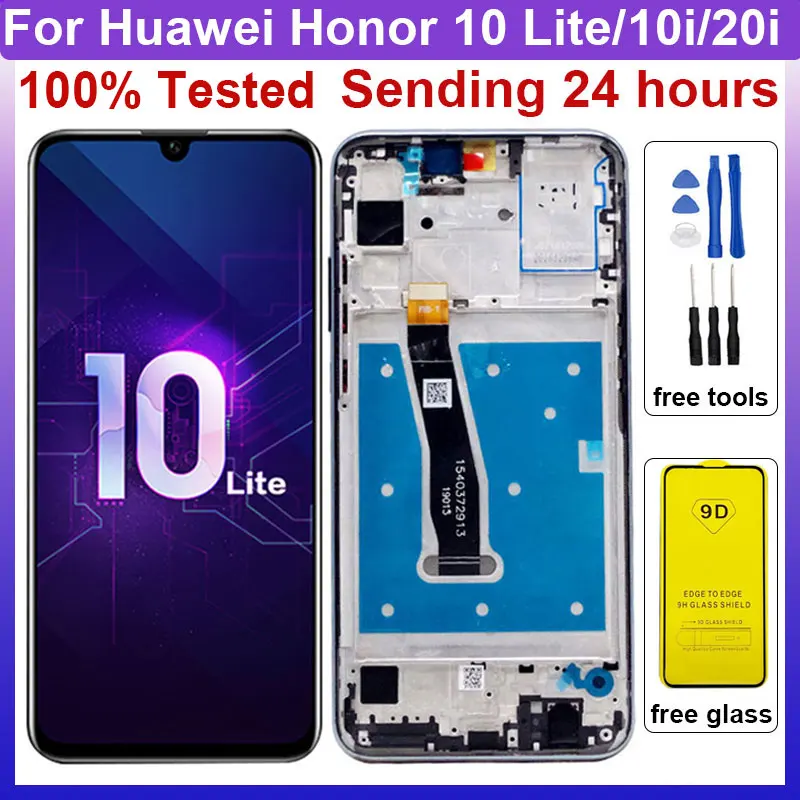 100% протестированный ЖК дисплей для Huawei Honor 10 Lite сенсорный экран с рамкой huawei 20i 10i