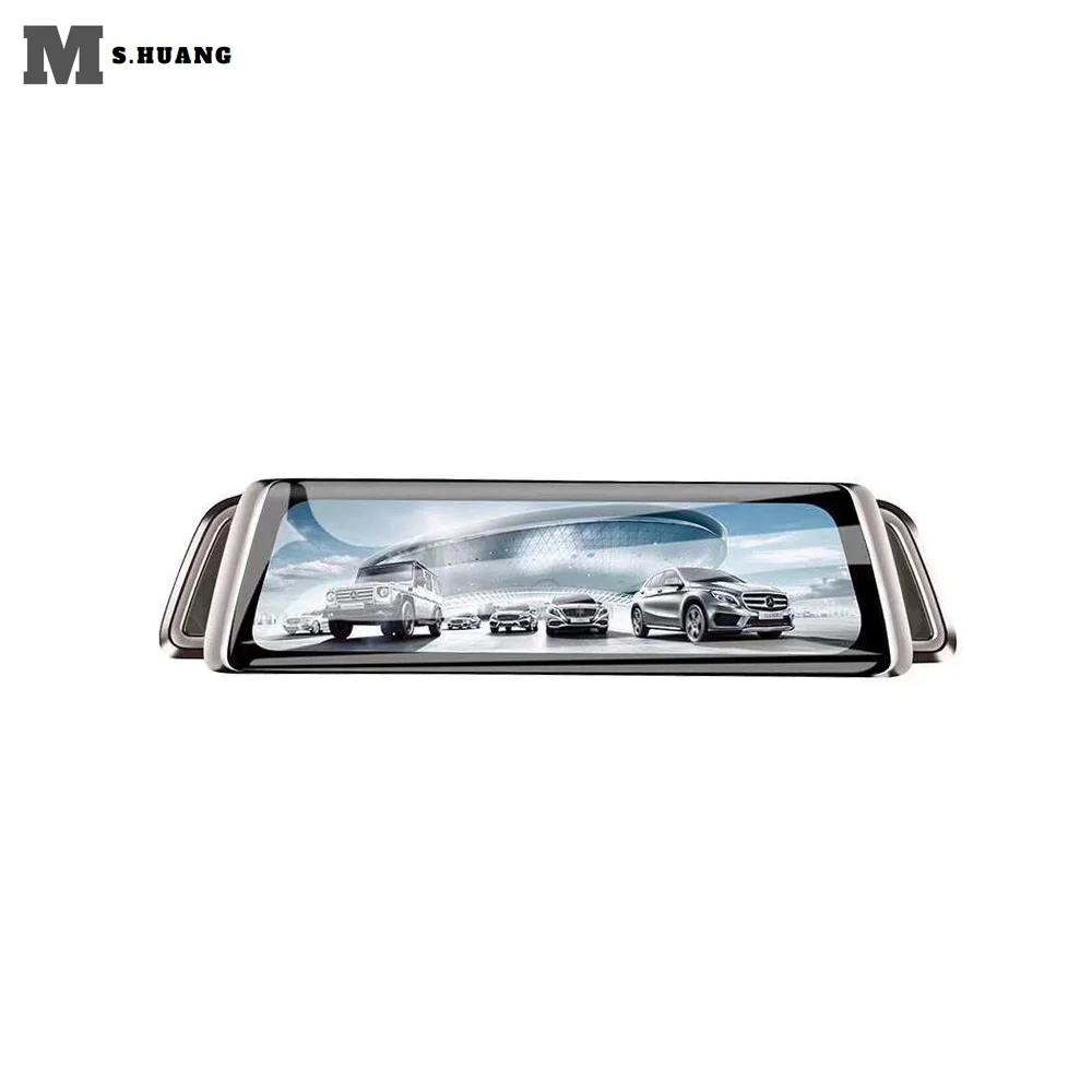 10 дюймов ips 2.5D Автомобильный видеорегистратор с сенсорным экраном зеркало поток зеркало заднего вида Dash камера Dash Cam двойная камера для автомобиля Full Hd привод рекордер
