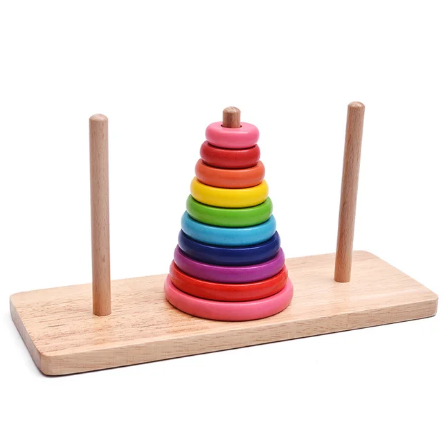  US $13.09  Tower Kids Educational Toys Wooden Early Learning Classic Mathematical Puzzle Toy for Children