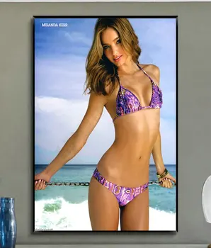 

W259 Miranda Kerr Sexy Hot Super Model Star Trend Beautiful Fashion Silk Fabric Wall Poster Art Decor Sticker Bright