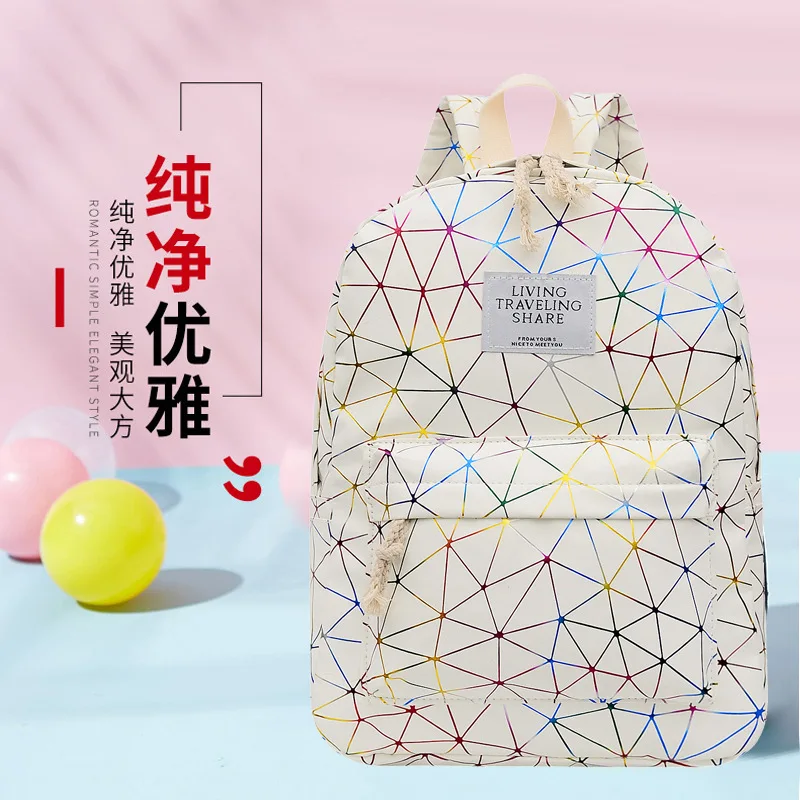 

2019 New Style Backpack Bag Women's Middle School Students School Bag Large Capacity Travel Bag Outdoor Backpack Trend WOMEN'S B
