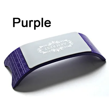 Удобная маникюрная подушка для рук мягкая силиконовая подставка для рук легкая чистка поддержка запястья салонный стол для маникюра - Цвет: Фиолетовый