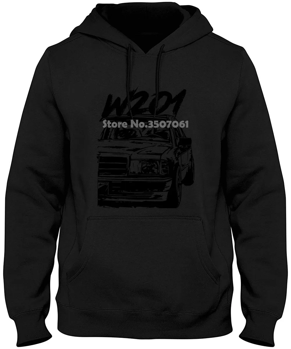 Аниме Mercedes W201 190e повседневное Новое поступление мужской моды Crewneck Модные 100%